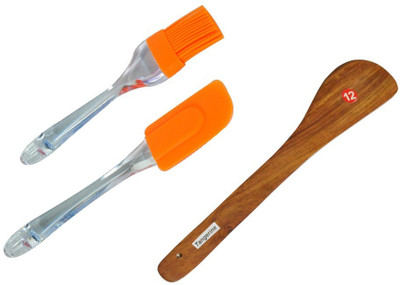 

Tangerine Wooden Spatula(Pack of 3)