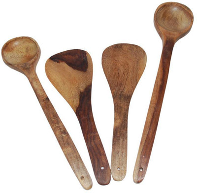 

Bigshoponline Wooden Spatula(Pack of 4)