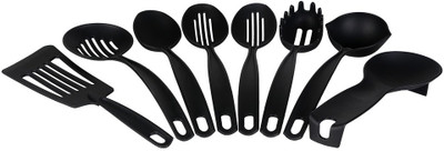 

Cosmosgalaxy 8 Pcs Kitchen Tools Black Mixing Spatula(Pack of 8)