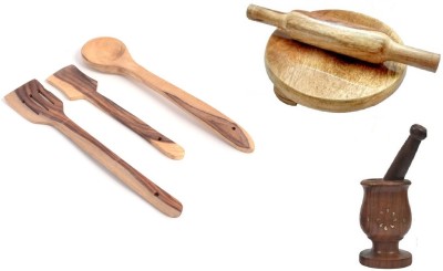 DESI KARIGAR Trendy159 Wooden Spatula(Pack of 7)