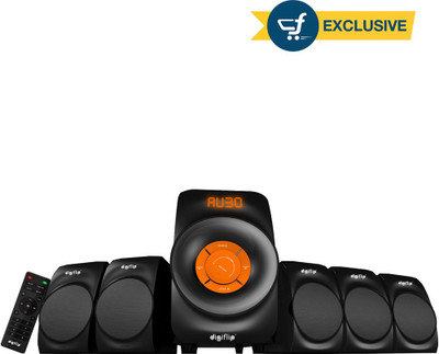 

DigiFlip 5.1 Channel 20W PS046 Speaker(with Remote Control, USB Support, 2000 Watt PMPO)(Black, 5.1 Channel)