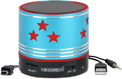 

5 Core BABY-DRUM 3 W Portable Bluetooth Home Audio Speaker(Blue, Mono Channel)