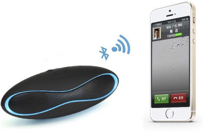

VibeX ® Mini X6 Portable™ Rugby Shaped Digital Sucker Blue Wireless Subwoofer Loudspeakers Boombox Sound box-in 3 W Portable Bluetooth Laptop/Desktop Speaker(Black, Mono Channel)