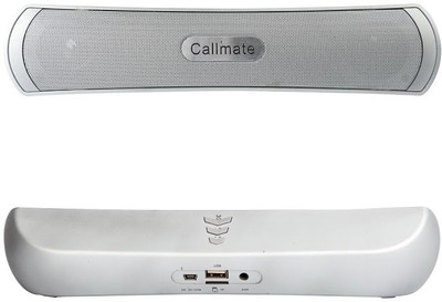 

Callmate BE-13PSBSSL 3 W Portable Bluetooth Laptop/Desktop Speaker(Silver, 2.1 Channel)