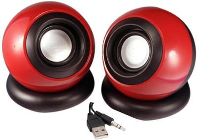 Quantum QHM 620 Portable Laptop/Desktop Speaker(Red, Blue, 2.1 Channel), Blue;red