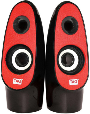 

TAG DP-700 Laptop/Desktop Speaker(Red, 2.0 Channel)