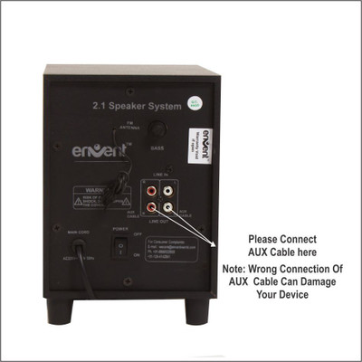 

Envent DeeJay 301M ET-SP21100 8 W Portable Home Audio Speaker(Black, 2.1 Channel)