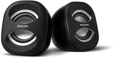 

Philips SPA35W/94 3 W Laptop/Desktop Speaker(White, Black, 2.0 Channel), Black;white