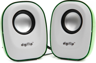 

DigiFlip PS013 Wired Mini USB Speaker(Green, 2.0 Channel)