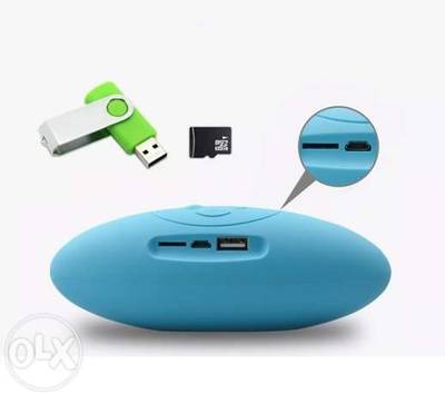 BB4 Mini Wireless Rugby Portable Bluetooth Mobile/Tablet Speaker (Blue, 2.1 Channel) 