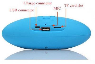 BB4 Mini Wireless Rugby Portable Bluetooth Mobile/Tablet Speaker (Blue, 2.1 Channel) 