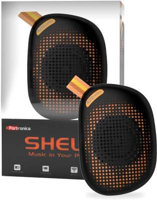 Portronics Shell Portable Bluetooth Mobile/Tablet Speaker (Black, 1.0 Channel) 