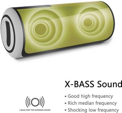 ROQ X6 HIGH BASS Waterproof Portable Bluetooth Mobile/Tablet Spea...