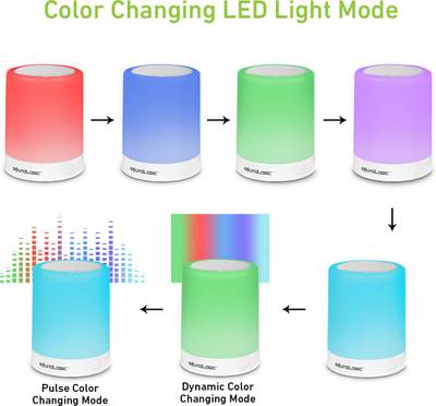 SoundLogic Touchlight Wireless LED Color Changing Rechargeable Bl...