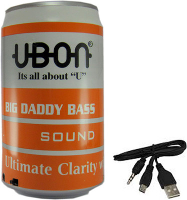 

Ubon CN102 3 W Portable Mobile/Tablet Speaker(Orange, White, Mono Channel)