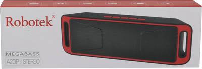 Robotek RB-03 Portable Bluetooth Mobile/Tablet Speaker (Red, 2.1 Channel) 