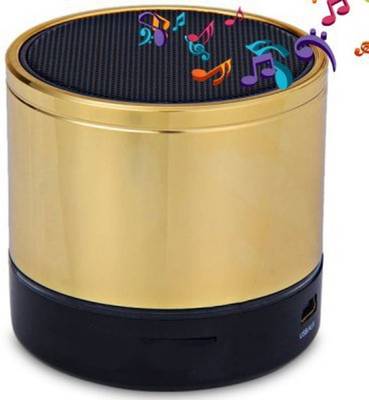 HAPS S10 Wireless Portable Mini Bluetooth Spreaker Portable Bluetooth Mobile/Tablet Speaker (Golden, Single Unit Channel) 
