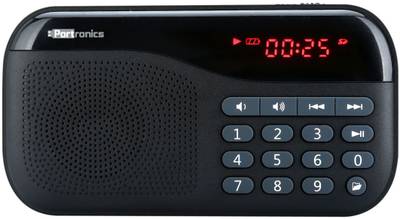 Portronics Plugs Portable Mobile/Tablet Speaker (Black, 1 Channel) 