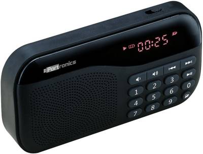 Portronics Plugs Portable Mobile/Tablet Speaker (Black, 1 Channel) 