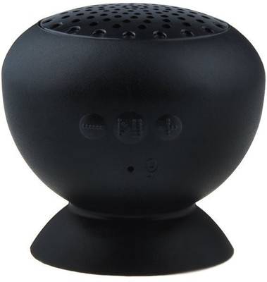 RoQ Sticky Suction Portable Bluetooth Mobile/Tablet Speaker (Black, 1 Channel) 