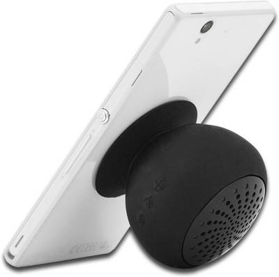 RoQ Sticky Suction Portable Bluetooth Mobile/Tablet Speaker (Black, 1 Channel) 