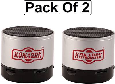 KONARRK SoundTube Portable Bluetooth Mobile/Tablet Speaker (Silver, 3 Channel) 
