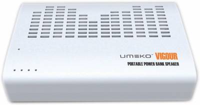 umeko 1 Vigour 2600 mAh White Portable Mobile/Tablet Speaker (White, 1.1 Channel) 