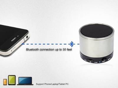 HAPS S10 Wireless Portable Mini Bluetooth Portable Bluetooth Mobile/Tablet Speaker (SILVER, Single Unit Channel Channel) 