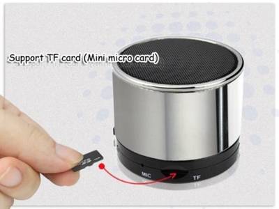 HAPS S10 Wireless Portable Mini Bluetooth Portable Bluetooth Mobile/Tablet Speaker (SILVER, Single Unit Channel Channel) 