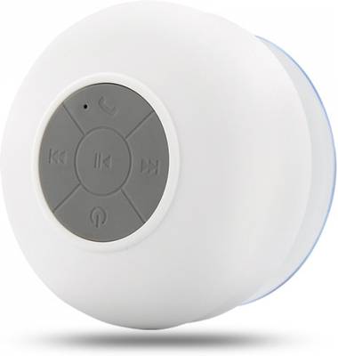 Burfa Wireless Bluetooth Waterproof Shower Portable Mobile/Tablet Speaker (White, 1.0 Channel) 