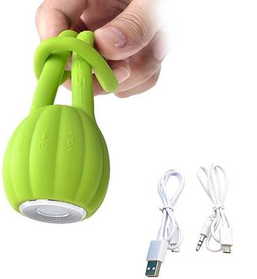 Shrih Mini Wireless Green Pumpkin Silicone Waterproof Portable Mo...