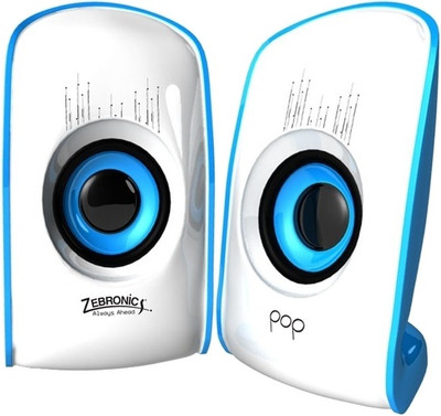 

Zebronics Pop 2.0 Multimedia Speaker(White & Blue, 2.0 Channel)