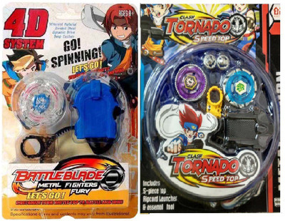 

New Pinch combo of Tornado Metal Fusion 2pcs.set with 5D System Metal Master Fury Beyblade toy(Multicolor)