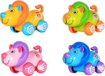 

Ole Baby Clockwork Spring Cartoon Cute Gliding Animals Windup Small Cochain Children's Early Educational for Infants Toddlers 4 Pcs(Multicolor)
