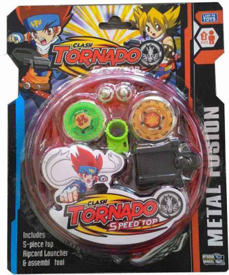 

Tiny's World Tornado Bey blade Set of 2(Multicolor)