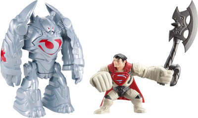 

Superman Man of Steel Quickshots Robot Attack Battle Pack Figures(Silver)