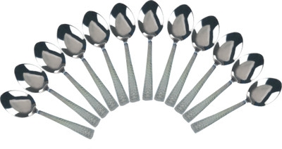 

KCL Hammered Stainless Steel Tea Spoon Set(Pack of 12)