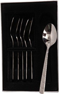 Mullich Castle Silver Stainless Steel Table Spoon Set(Pack of 6)