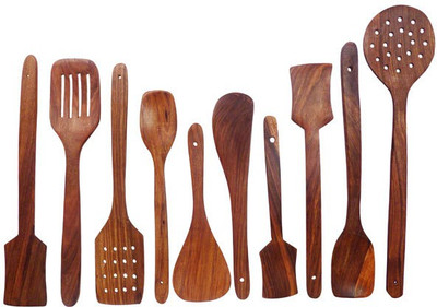 

Craftatoz Wood Cooking Spoon Set(Pack of 5)