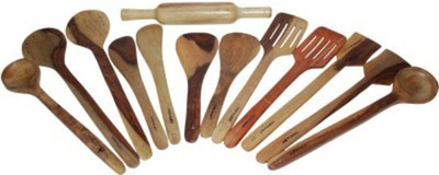 

Onlineshoppee Wooden Serving Spoon Set(Pack of 13)