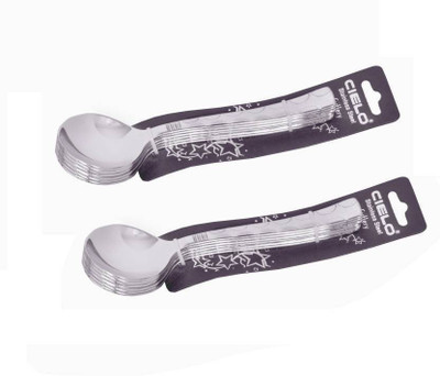 

Shubheksha Stainless Steel Dessert Spoon Set(Pack of 12)