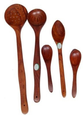 

Onlineshoppee Wooden Serving Spoon Set(Pack of 5)