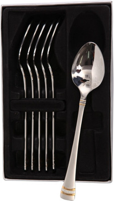 

Mullich Reviera Gold Stainless Steel Table Spoon Set(Pack of 6)