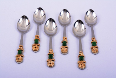

JewelKraft Designs Stainless Steel Tea Spoon Set(Pack of 6)