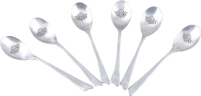 

Taluka (7.3" Inches i.e 18.4 CM each) Stainless Steel Eating Spoon Set KITCHEN COMBO Set Of 6 Spoons Stainless Steel Table Spoon, Soup Spoon, Dessert Soup Spoon, Tea Spoon, Cooking Spoon, Salad Spoon, Olive Spoon Set(Pack of 6)