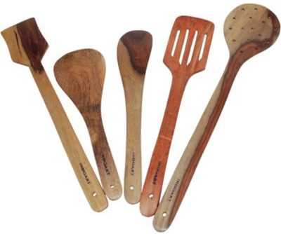 

Onlineshoppee Wooden Serving Spoon Set(Pack of 5)