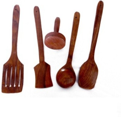 

Onlineshoppee AFR1153 Wood Ladle(Brown, Pack of 5)