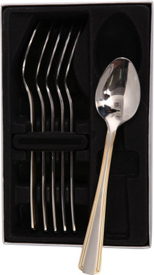 

Mullich Aerigo Gold Stainless Steel Baby Spoon Set(Pack of 6)