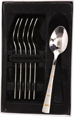 Mullich Castle Gold Stainless Steel Tea Spoon Set(Pack of 6)