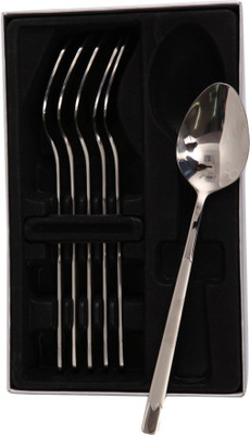 

Mullich Lisbo Silver Stainless Steel Table Spoon Set(Pack of 6)